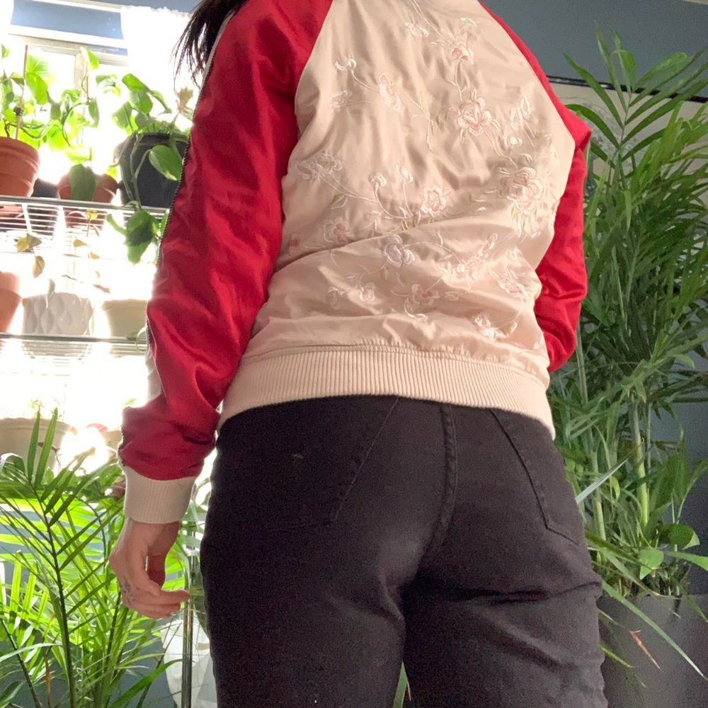 Reversible Satin Bomber Jacket - image 3